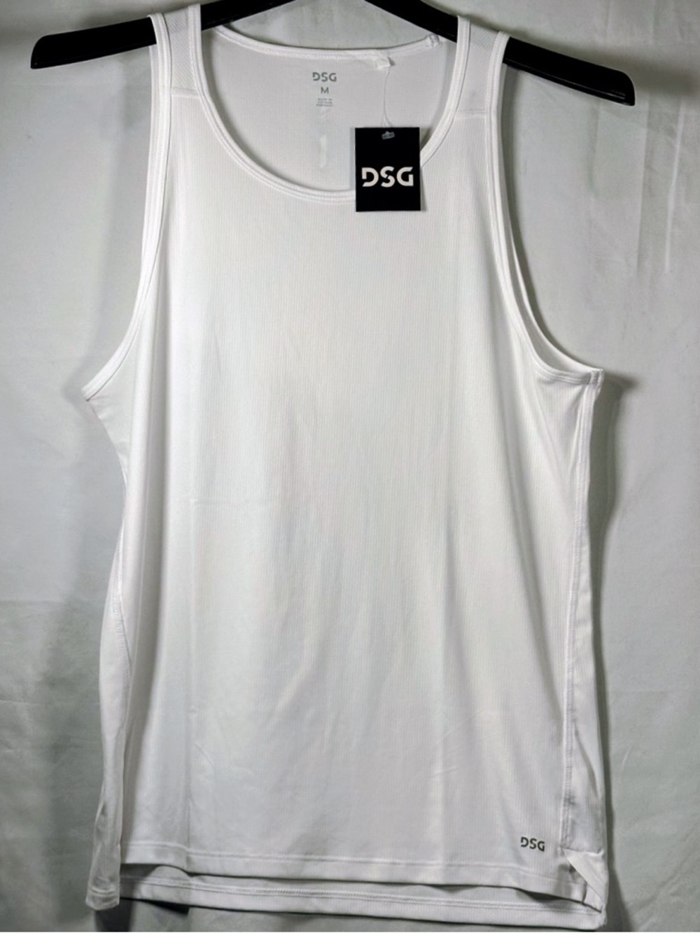 DSG Pure White Men's Run Tank Top Size Medium